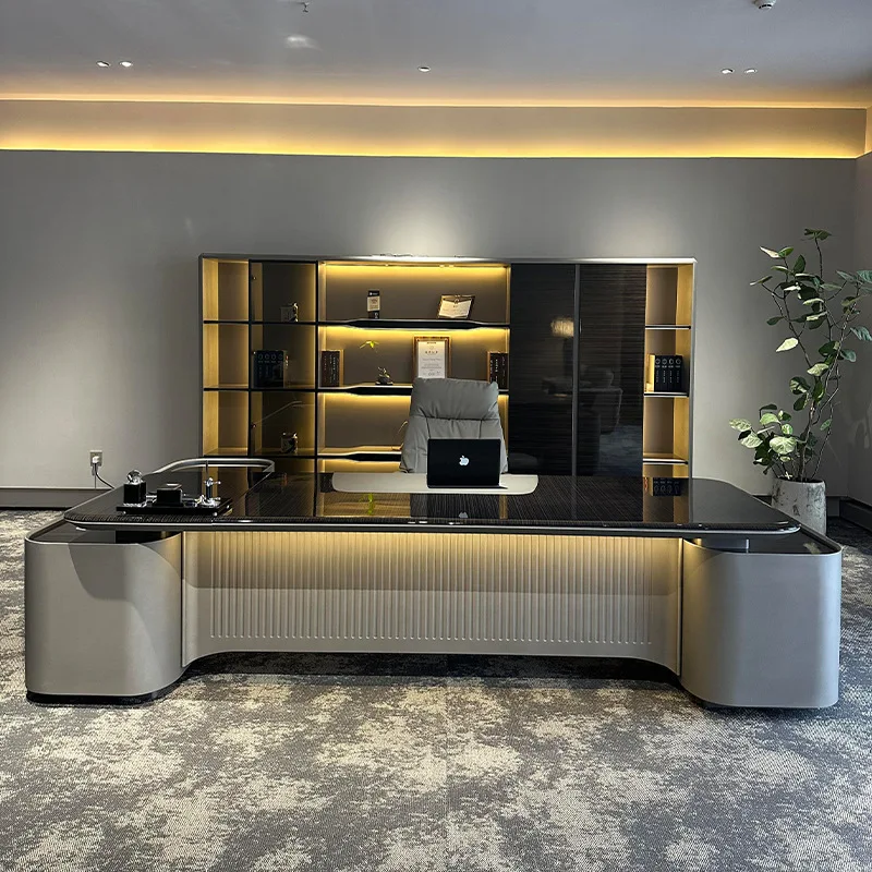 

Эстетичные полки для офисного стола, минималистичные подставки для поделок, игровой офисный стол, компьютерный стол для спальни, уникальная мебель