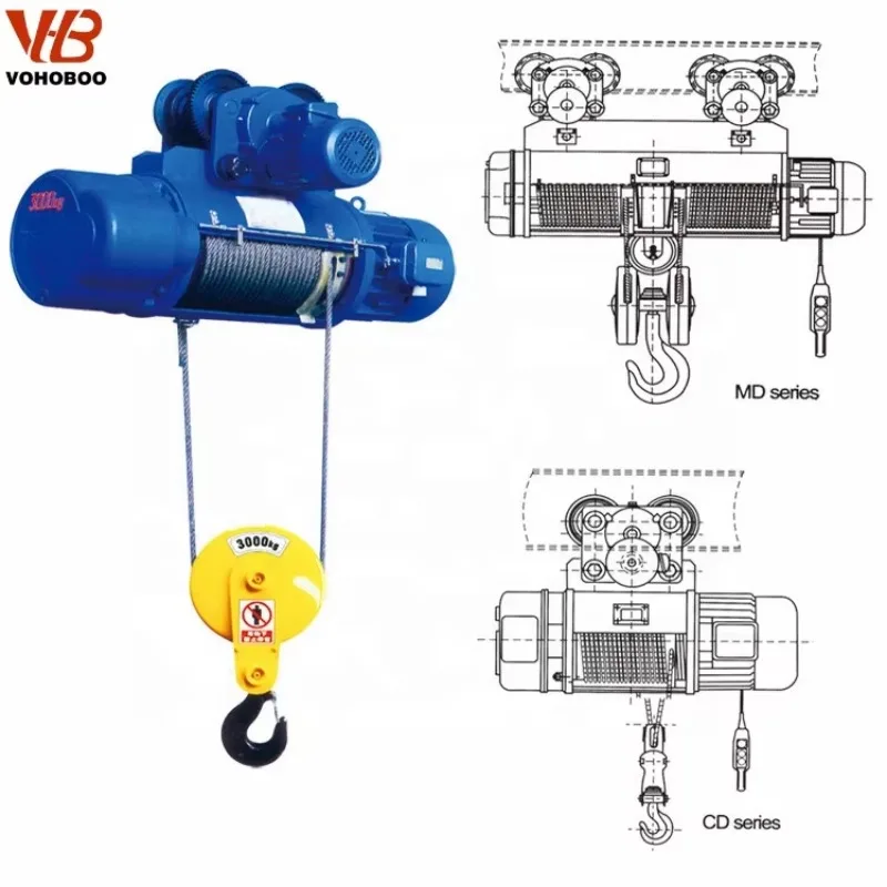 2 Ton To 5 Ton Electric Steel Wire Rope Hoist With Up And Down Limit Device For Building Material Shops Manufacturing Plants