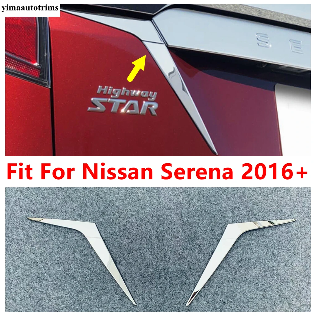 

Rear Tail Lights Lamps Eyebrow Eyelid Strip Decoration Cover Trim For Nissan Serena 2016 - 2020 ABS Chrome Exterior Accessories