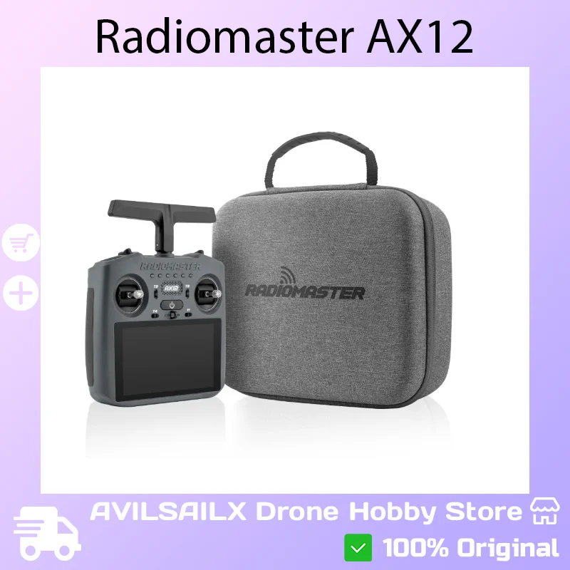 

Radiomaster AX12 ExpressLRS Radio Controller 2.4GHz Sub-G 900MHz 5.5" HD Touch Screen 64-Bit Android MAVLink Ready for FPV Drone