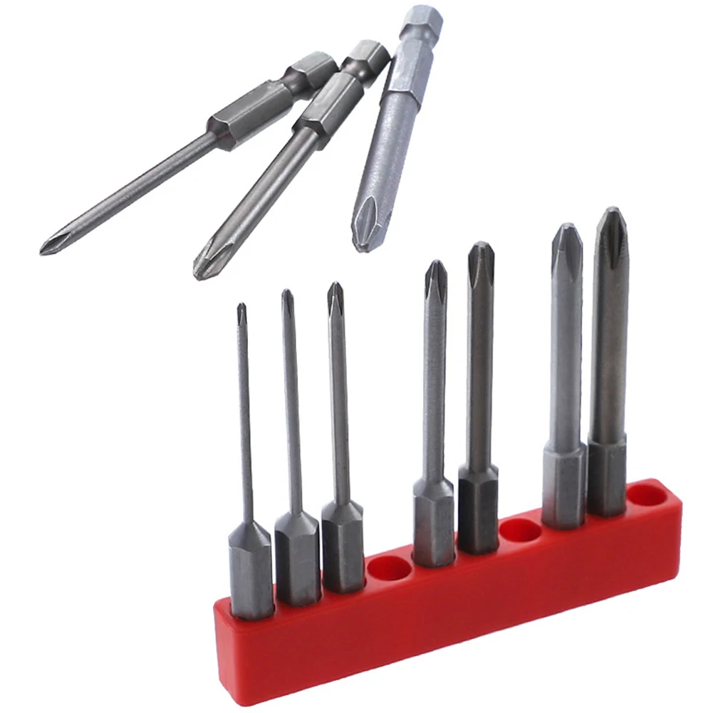 10Pcs 65mm Magnetic 1/4inch Hex Electric Cross Screwdriver Bits PH00 PH0 PH1 PH2 Hex Shank Magnetic Cross Screw Head