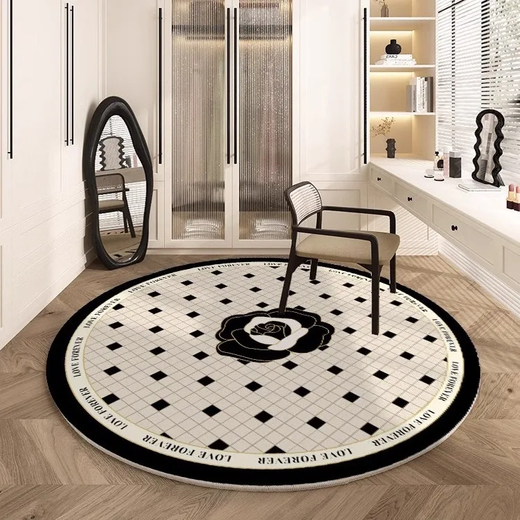 Modern Simple Circle Shaped Area Rug Contemporary Floor Carpet For Living Room Bedroom Kids Room Home