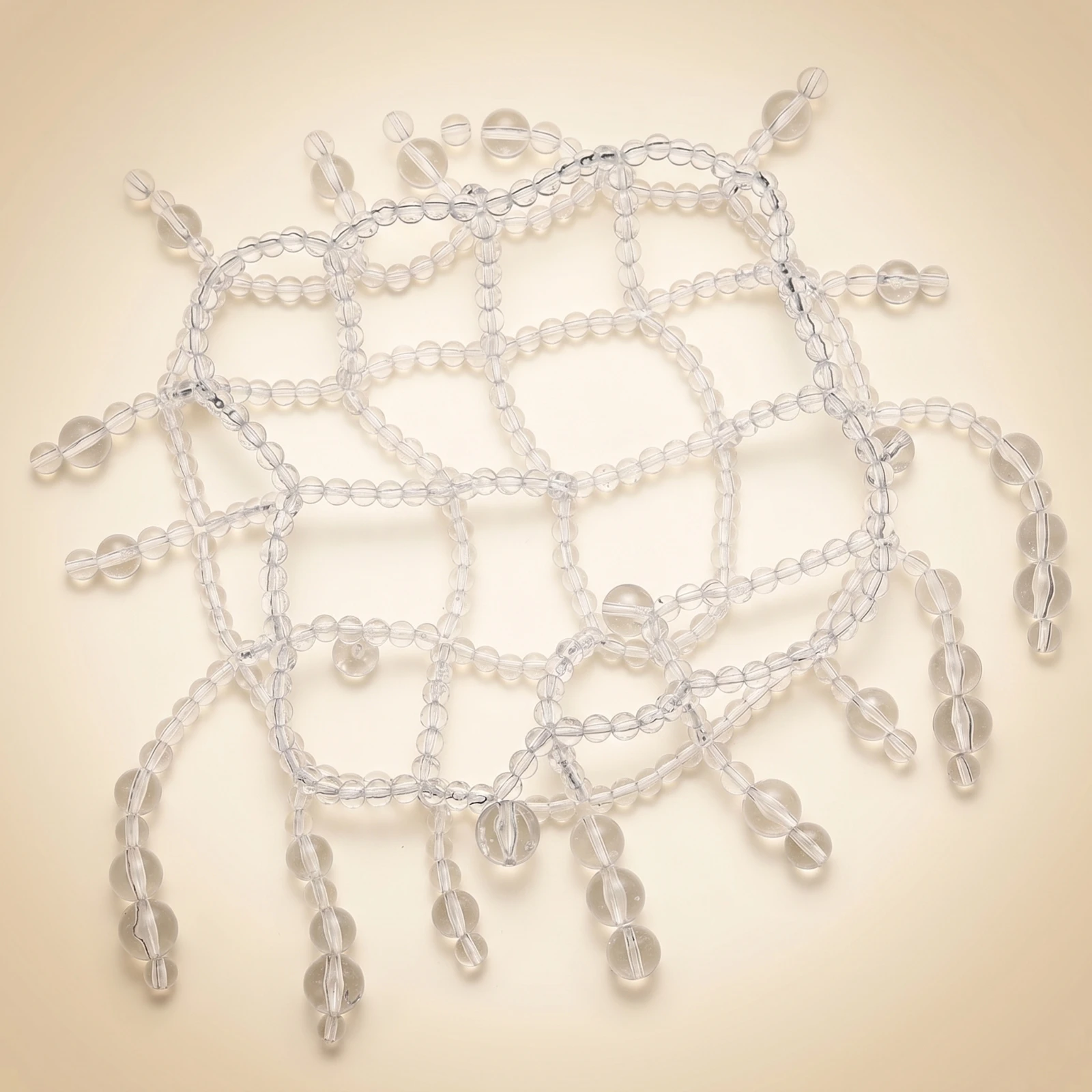Beaded Headpiece Handmade Mesh Headpiece Beaded Cap Openwork Hair Jewelry Draped for Photographers, Photoshoots, Weddings