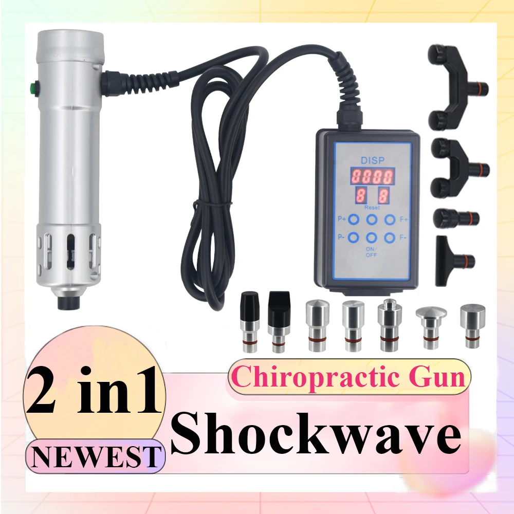 

2024 New Shockwave Therapy Machine Chiropractic Gun For ED Treatment Shock Wave Instrument 2 IN 1Portable Body Relax Massage