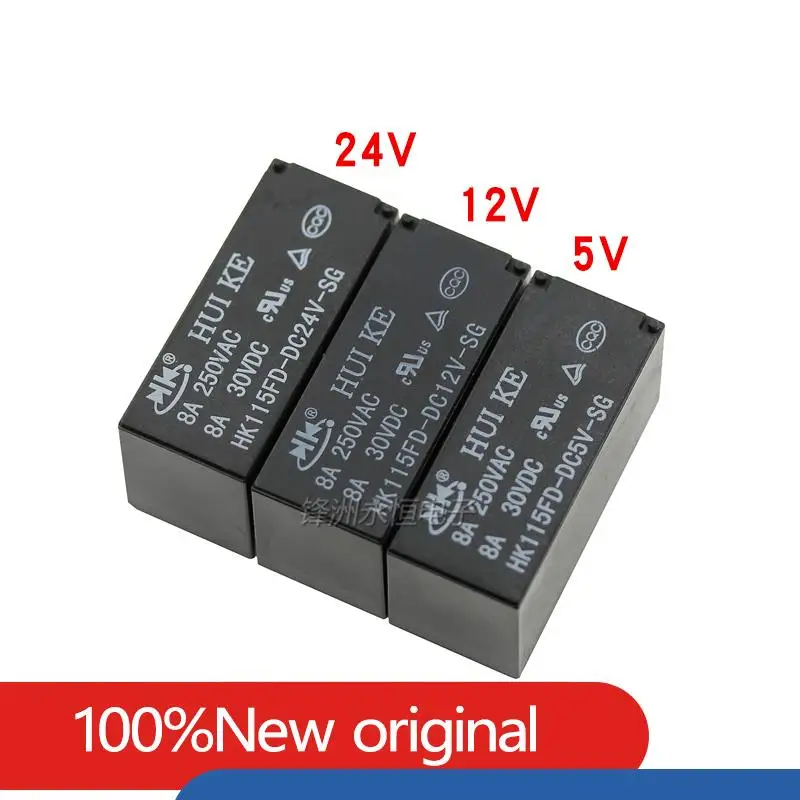 

5PCS/lot 100%Original New Relay HK115FD-DC5V-SG HK115FD-DC12V-SG HK115FD-DC24V-SG HK115FD DC12V SG 12VDC 8A 250VAC 8PIN