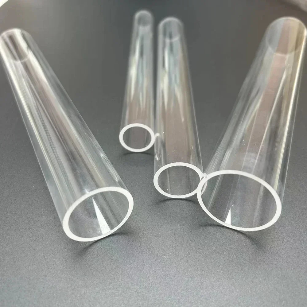 10Pcs 2-25mm OD Quartz Capillary Tube, High Temp Fused Silica Single-Bore Glass Tube for Lab & Chromatography