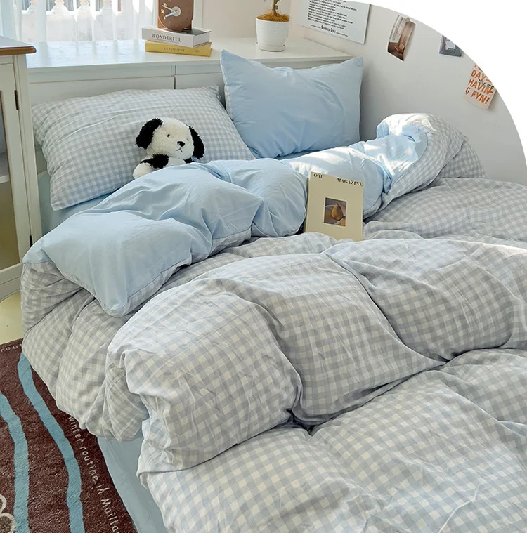Four-piece Cotton Bedding Duvet Cover 150x200 180x200 200x230 Caress Thickened Fitted Sheet For All Seasons