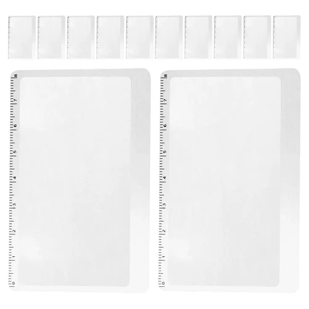 

12 Pcs Magnify Glasses Credit Card Laptop Screen Maginifer Bookmark Magnifier Transparent Handheld Elder