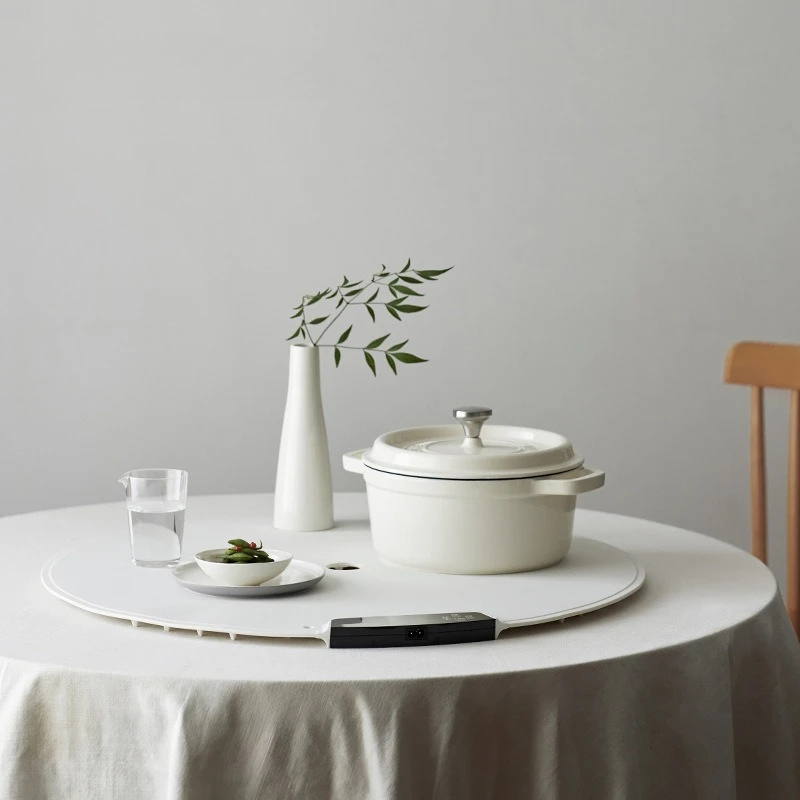 

Silicone round vegetable warming board folding hot dish insulation board household meal heating multi-function