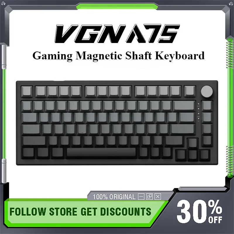 VGN Original A75 Magnetic Axis Mechanical Keyboard Wired Single Module Connection Custom Gaming FPS Gaming RT Hot Swap