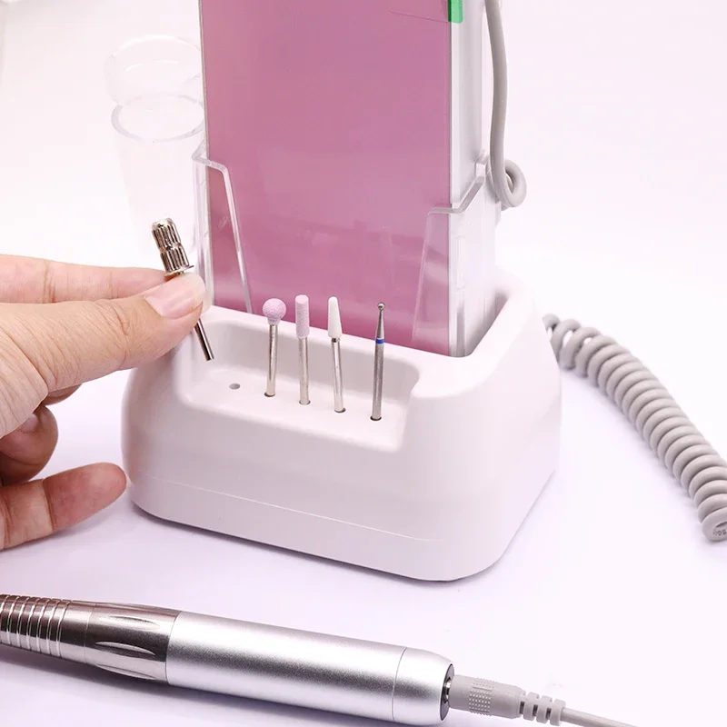 Custom 350000rpm Portatil Rechargeable Heart Electric Portable Nail File Brushless Nail Drill Machine For Gel Nails Polishing