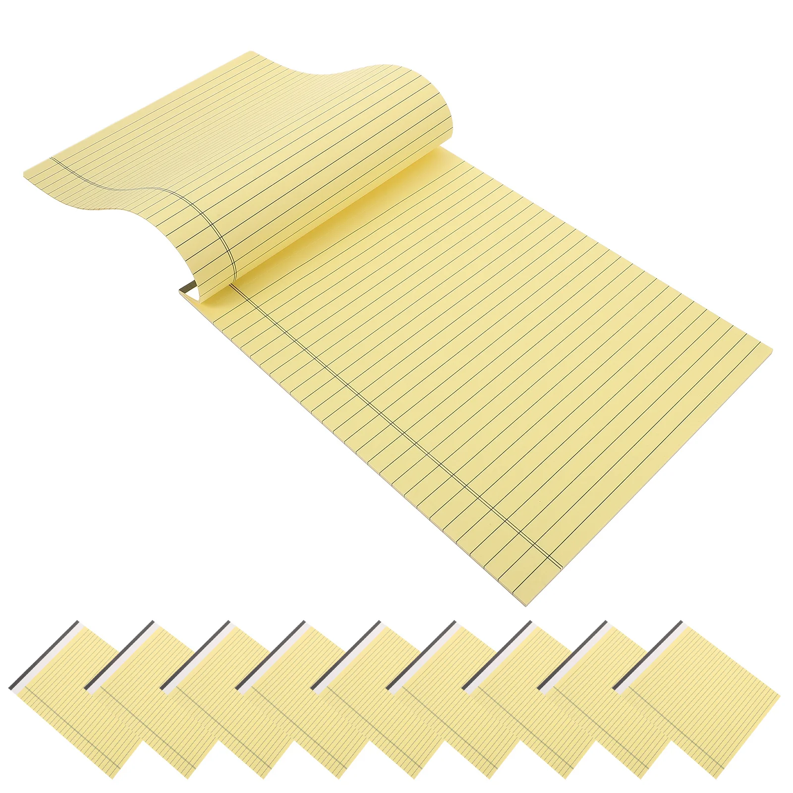 10 قطعة منصات قانونية ورقة صفراء كبيرة 203x280 مللي متر على الوجهين المسيل للدموع اصطف دفاتر الملاحظات لمكتب المدرسة-خذ #2