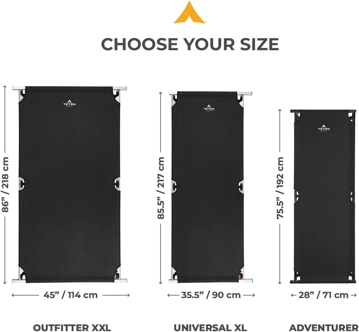 Oversized Heavy-Duty Folding Camping Cot for Adults, Elevated Comfortable Sleeping Bed, Portable Easy Setup Outdoor Cot, Sturdy Camping Bed