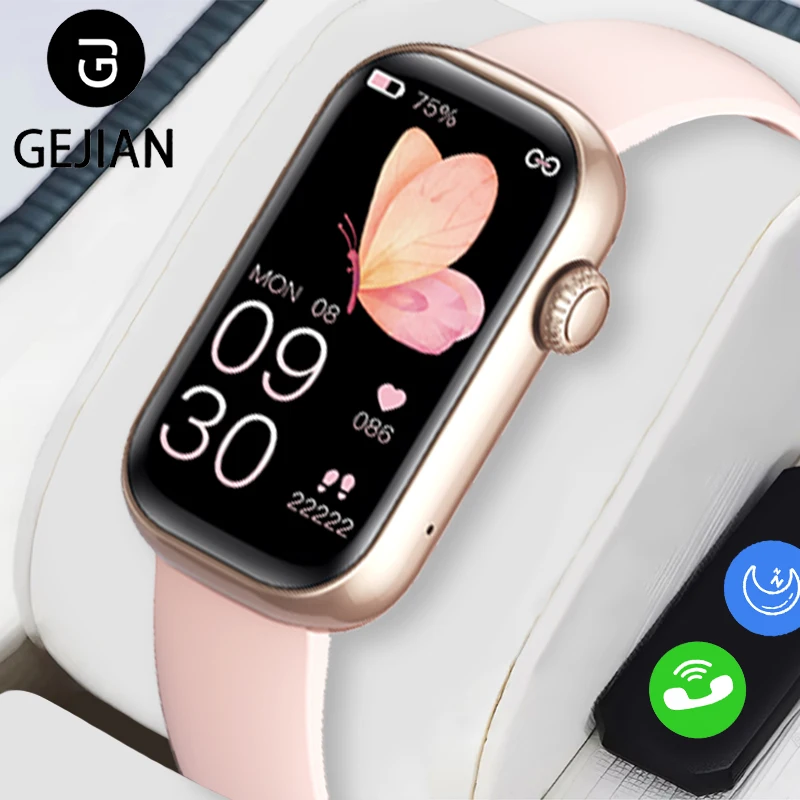 

GEJIAN Новые умные часы для звонков 2025, 1,47-дюймовый TFT-экран, разрешение 172*3000, мониторинг сердечного ритма и здоровья, мужские умные часы