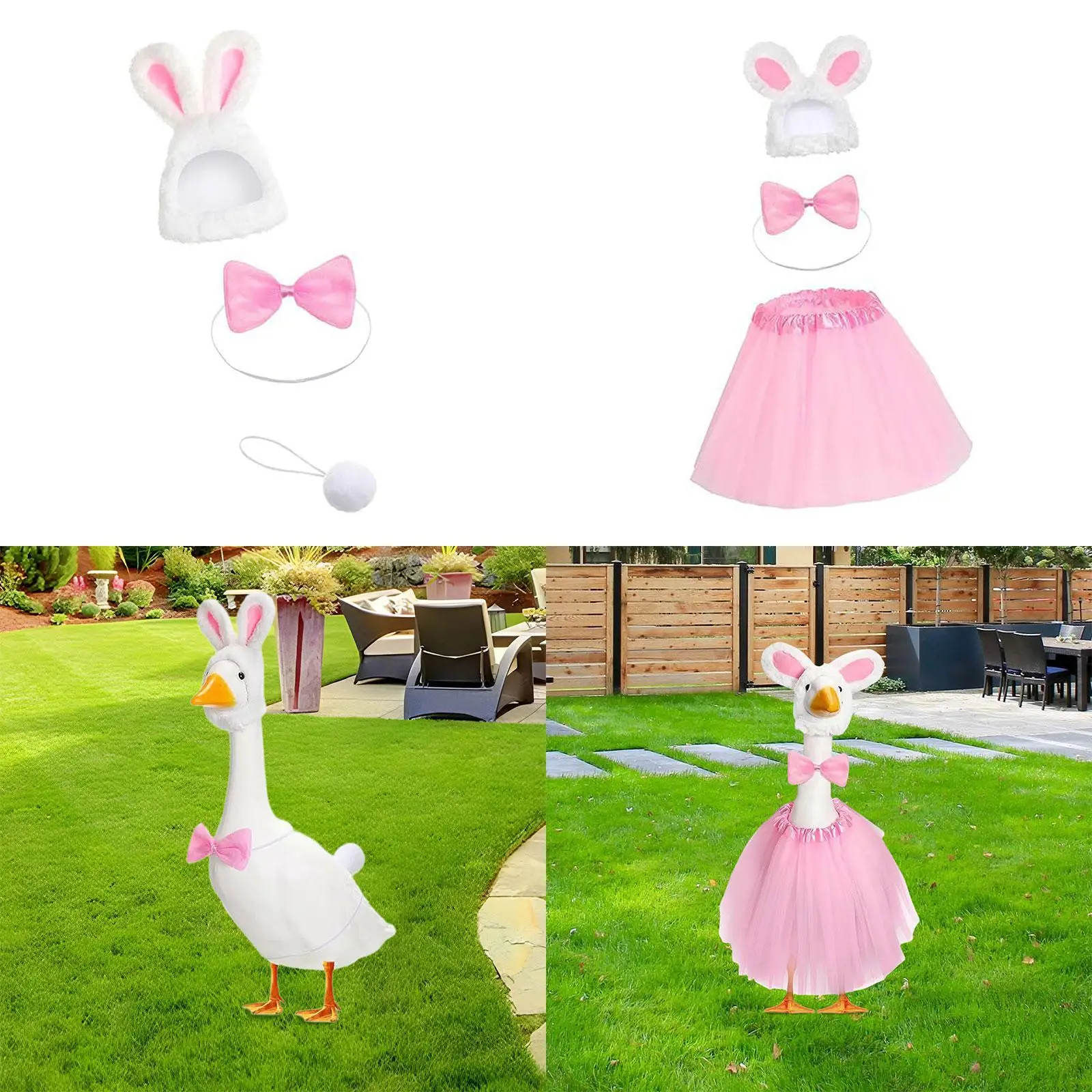 Goose Outfit Micro Landscape Birthday Party Decorative Outdoor Decoration for Lawn Outside Living Room Courtyard Balcony