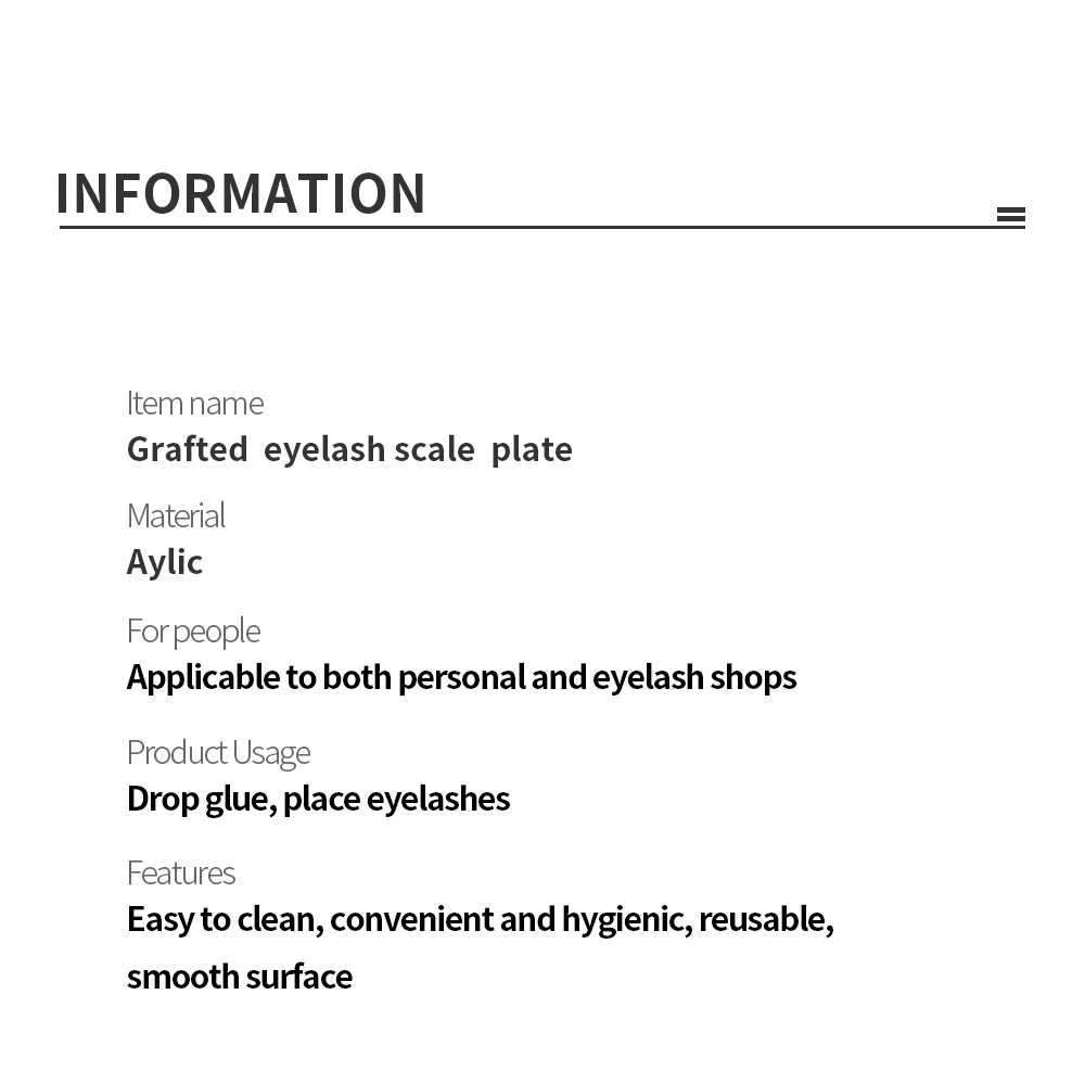 Gahamaca Acryl Wimpern halter Pad individuelle Wimpern Tablet Palette Wimpern Pad Wimpern verlängerung Kleber Paletten halter Karte – Detail 2