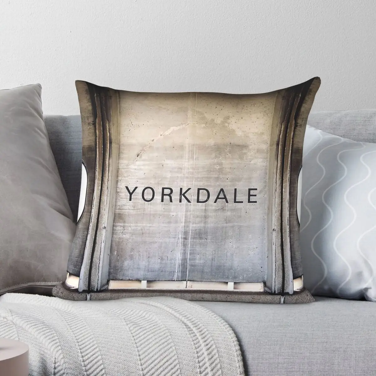 Toronto Subway Yorkdale Station Sign Pillowcase Polyester Linen Velvet Printed Decor Throw Pillow Home Cushion Case Wholesale