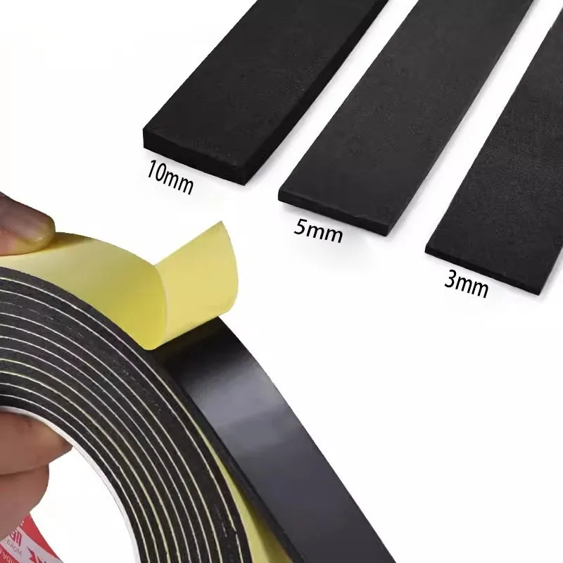 1roll Strong Adhesion EVA Foam Sponge Rubber tape Waterproof window door sealing tape Single Side Foam Anti-Collision Seal Strip