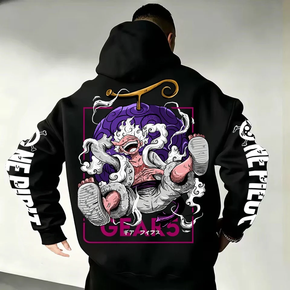 One Piece Hoodie Anime Unisex Oversized Graphic Print Sweatshirt Streetwear Autumn Winter Casual Fitness Long Sleeve New Y2k