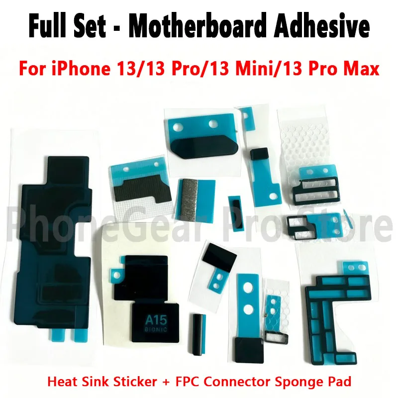 1Set For iPhone 13 13 Mini 13 Pro 13 Pro Max Inline & Motherboard Heat Dissipation Cooling Insulation Adhesive Stickers