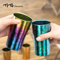 TiTo pure titanium water cup titanium single-layer cold drink cup drinking cup beer cup coffee cup milk cup camping portable