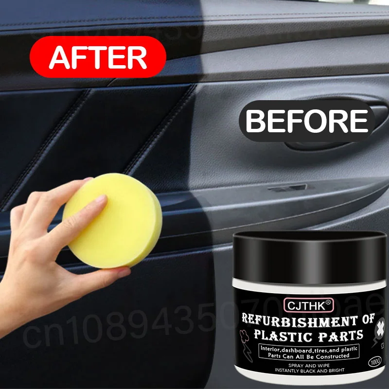 Restaurateur de plastique de voiture retour au noir brillant, produits de nettoyage de voiture, restauration du cuir et du plastique, rénovateur de revêtement de polissage et de réparation automobile