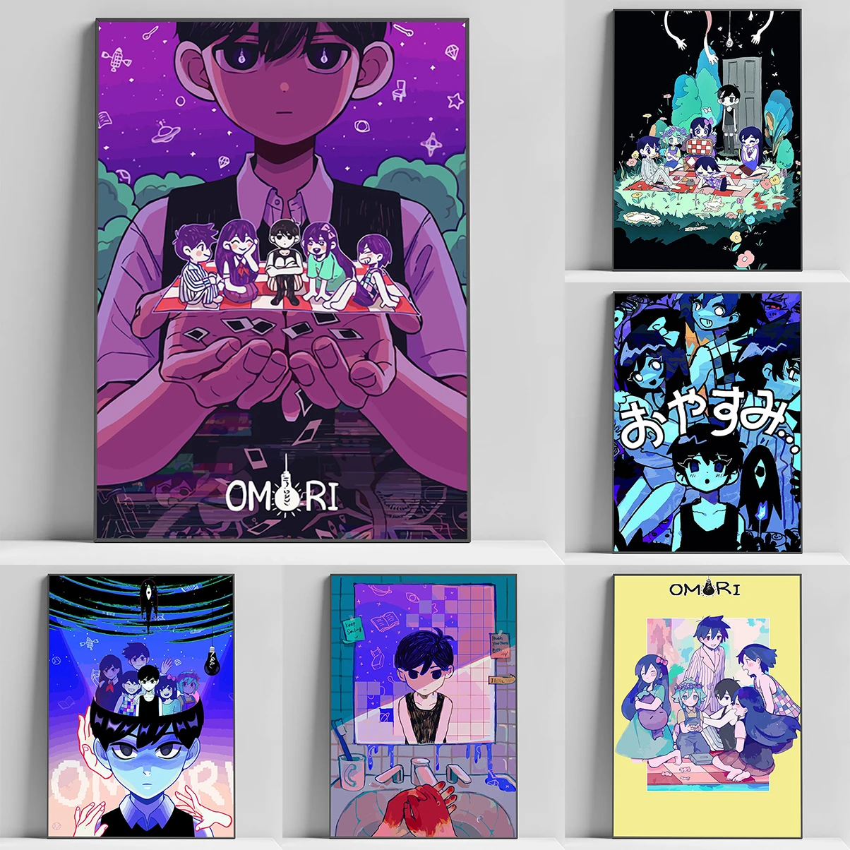 

Classic Hot Horror Video Game Omori Poster Decoration Wall Decorations Decorative Picture For Home Decor Items Coffee House Bar