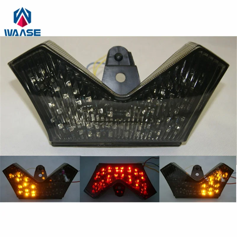 

waase For Kawasaki ZX14 ZX14R ZZR1400 2006 2007 2008 2009 2010 2011 2012-2022 Tail Light Brake Turn Signals Integrated LED Light