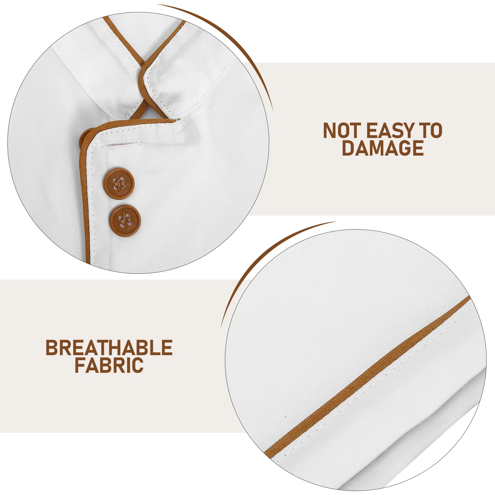 Kurzärmliger Kochmantel, Unisex, lässig, lockere Passform, Catering-Jacke für Restaurant, Bäckerei, Lebensmittelservice, ölbeständig, tragbar