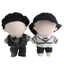 Fashion Doll Clothes for 20cm Idol Dolls Accessories Plush Doll's Clothing Sweater Vest Stuffed Toy Dolls Outfit for Korea Dolls