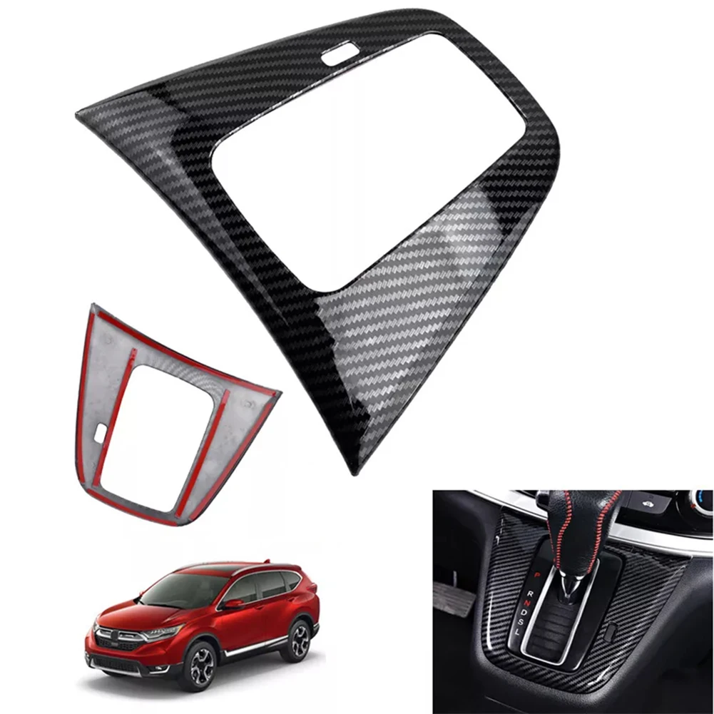 Car Accessory Carbon Fiber Look Gear Shifter Cover Compatible with For Honda For CRV from Year Twelve to Sixteen