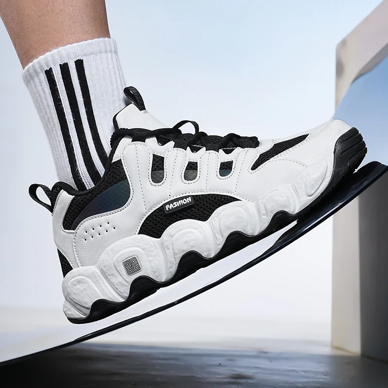 

Men's Basketball Shoes Breathable Cushioning Non-Slip Wearable Runing Shoes Gym Training Athletic Basketball Sneakers for Women