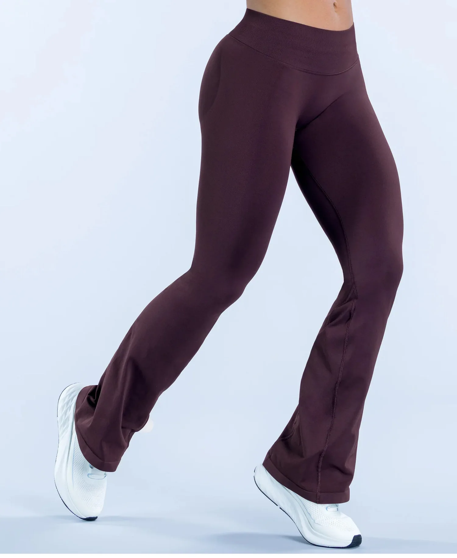 D-logo Vision Flares Women Seamless Gym Yoga Pants High Cross Waist Fashion Sports Leggings Fitness Wide-leg Workout Trousers
