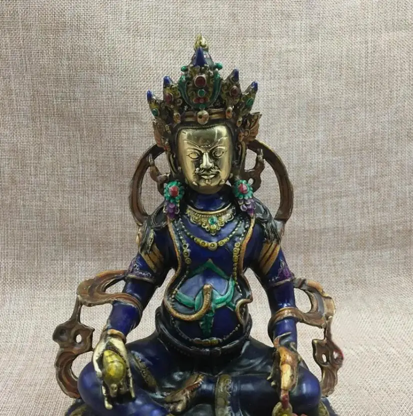 Antique Cloisonne Bronze God Kwan-yin Buddha God of wealth Buddha statue