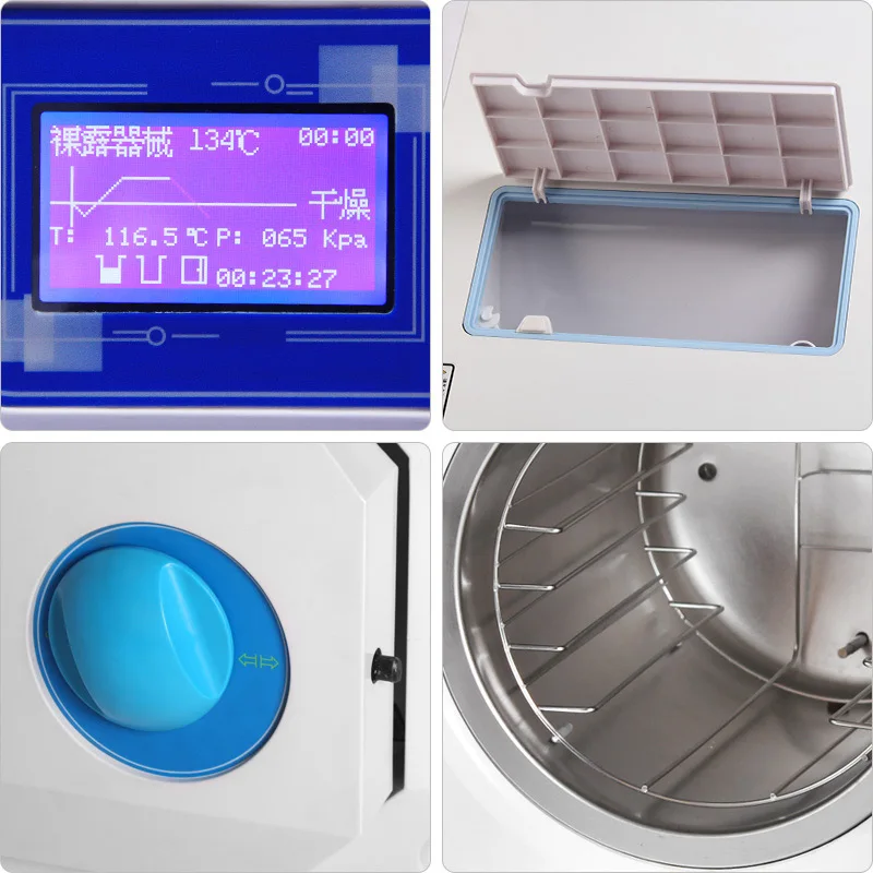 Laboratory LCD Disinfection Cabinet  Desktop Sterilizer Sterilization Pot Pulsating 3 times Pre-vacuum Drying Sterilization