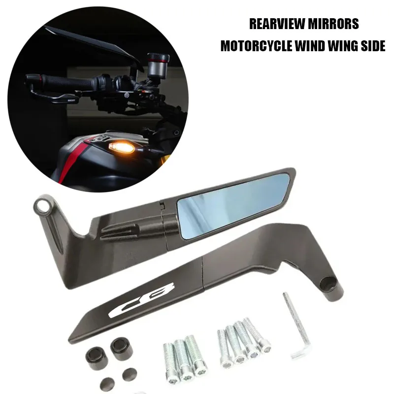 Для Honda CB CB125R CB 250R CB 300R 650R 1000R 650F 1300 1100 125R аксессуары для мотоциклов вращающиеся алюминиевые зеркала заднего вида Wi