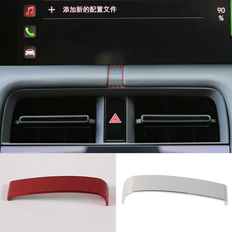 

Dashboard Divider Panel Stickers for Porsche Taycan 2019 - 2022 Car Double Flash Decorative Sticker Aluminum Alloy Accessories