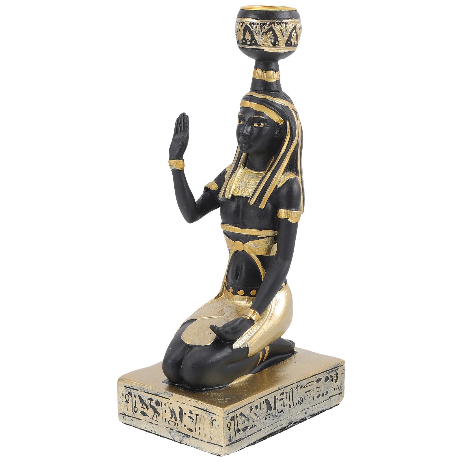 

Egypt Goddess Vintage Holder Resin Candlestick For Home Wedding Party Desktop Decoration Table Stand
