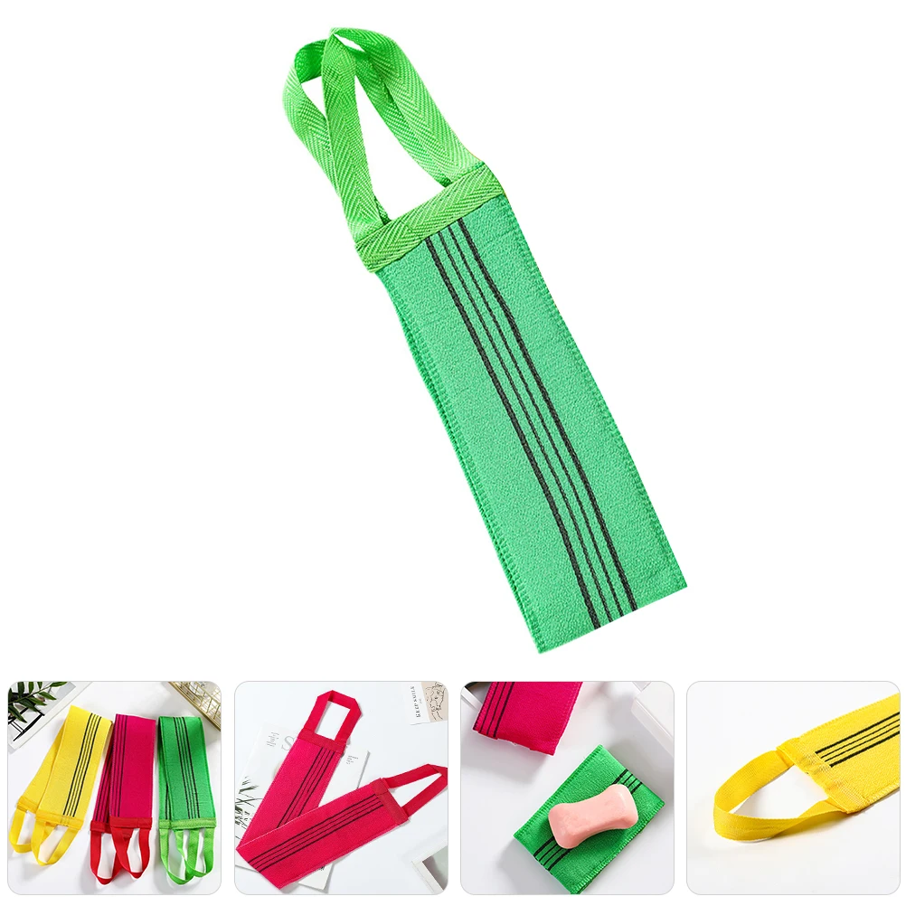 

Back Scrubber Bath Towel Exfoliating Shower Body Washcloth Smooth Skin Long Pull Rope Random Color Style Bathing