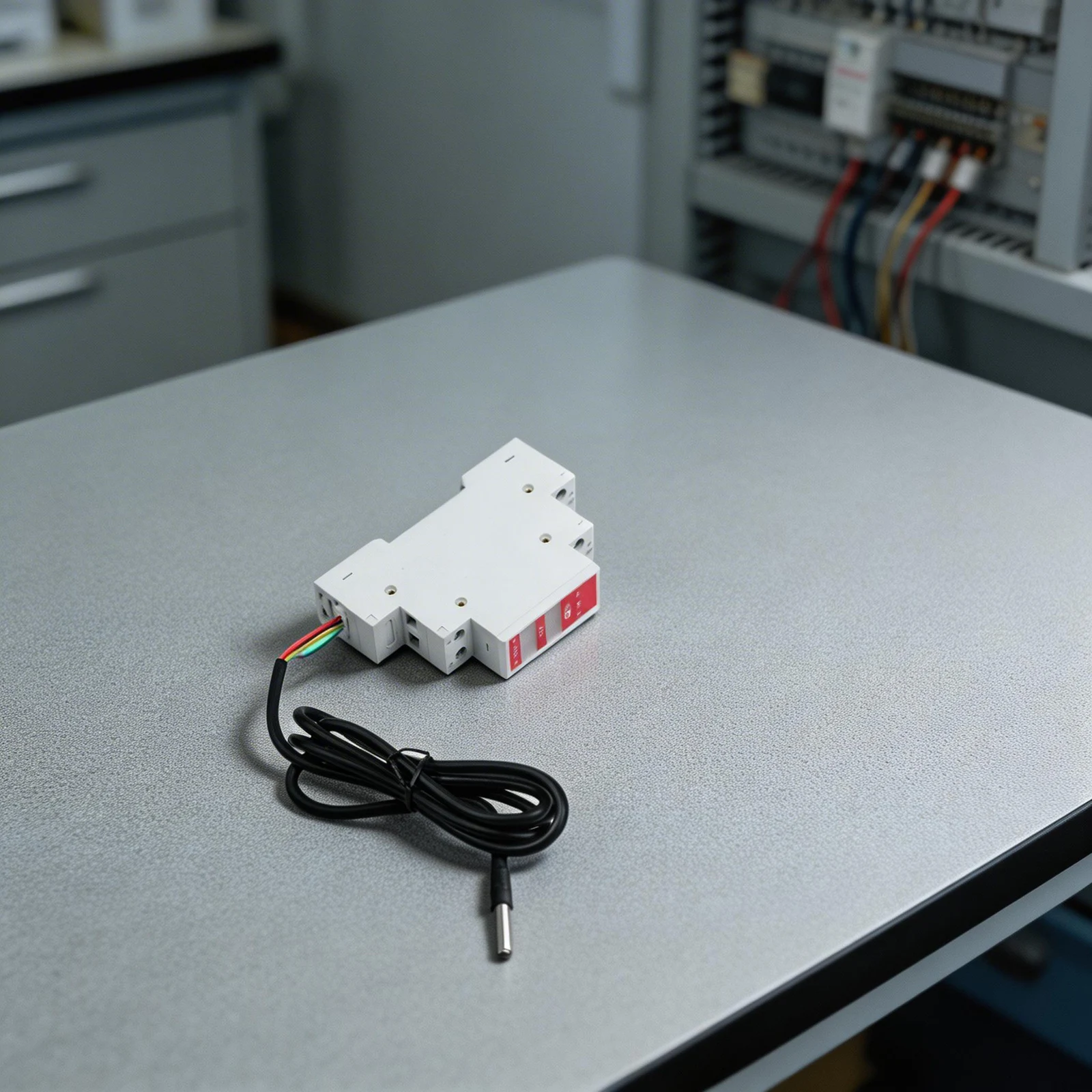 Remote Digital Thermostat for DIN Rail with Probe Sensor Temperature and Humidity Controller for Home Automation