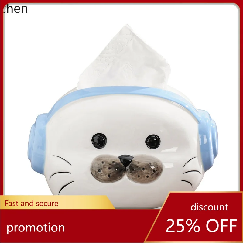 Zml living room high-end ceramic tissue box - premium & stylish for bedroom, bedside, dining table, and desktop