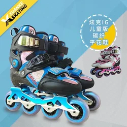 Roller Skates Carbon Fiber Base Flat Shoes for Children and Adults, Upper Inline Skating, Fancy Men and Women's Sneakers