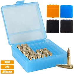 Scatola di munizioni tattiche da 9mm 100 Rounds custodia per munizioni fucile portatile fucile pistola proiettile scatola di supporto può cerniera-Design superiore