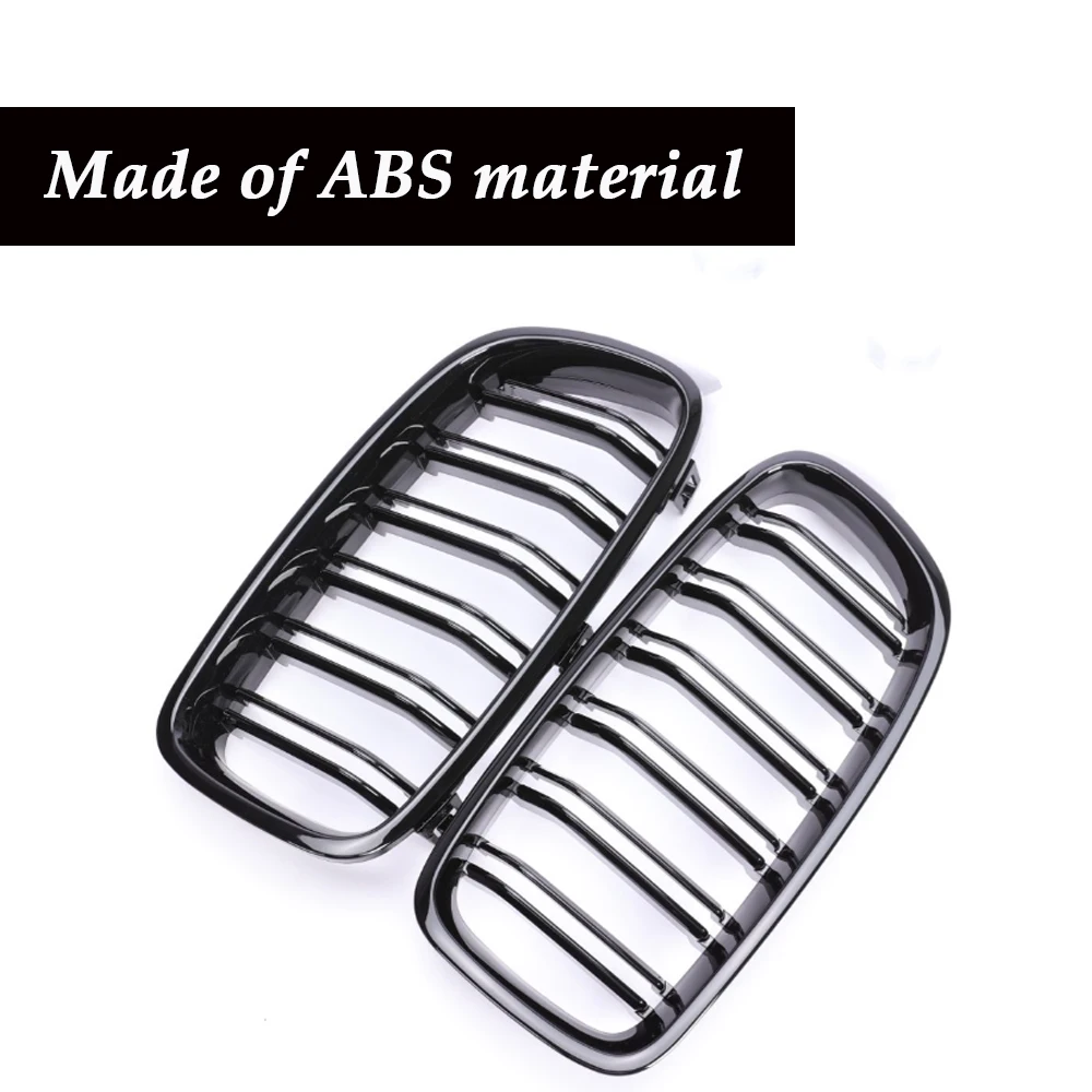 Double Single Slat Kidney Grille For 3 Series F30 F31 2012-2018 Gloss Black Matte Carbon M Color Chrome DE-Flag Grill  320i 328i