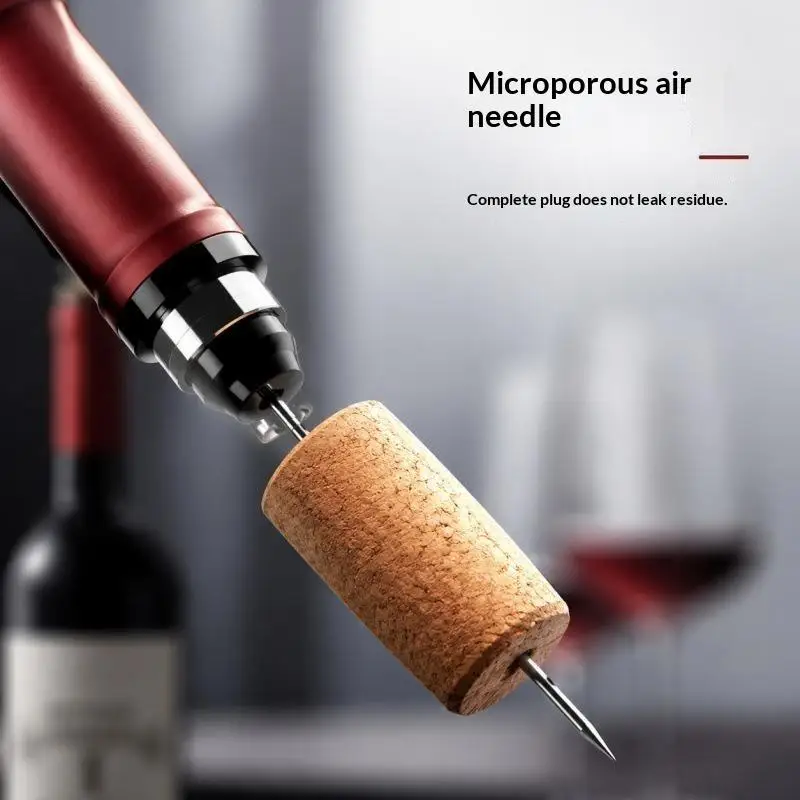 Portable Handheld 2 In 1 Air Pressure Wine Opener: Pump Cork Remover Foil Cutter Compact Party