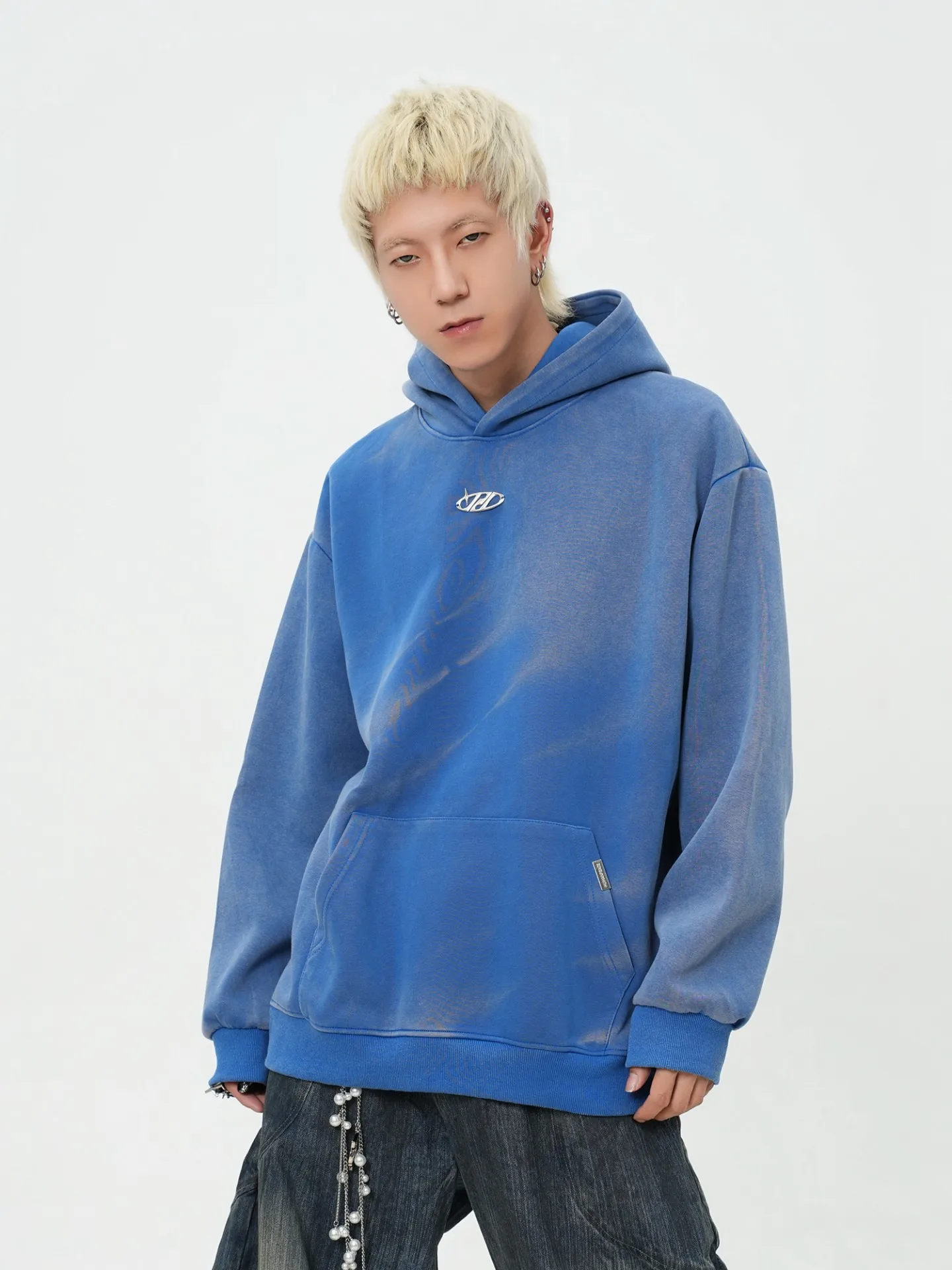 

Мужская винтажная толстовка Waed с капюшоном, американская, плотная, износостойкая, осенняя, молодежная, модная, с капюшоном, свитшот