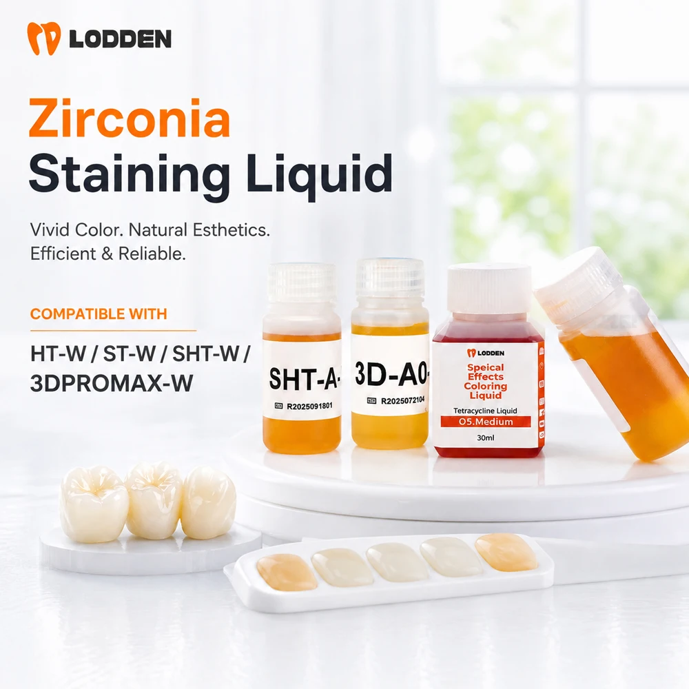 Solution de coloration dentaire Lodden 50ML pour blocs de zircone HT-W ST-W SHT-W 3D PRO MAX-W Liquide de coloration VITA16 & VITA26