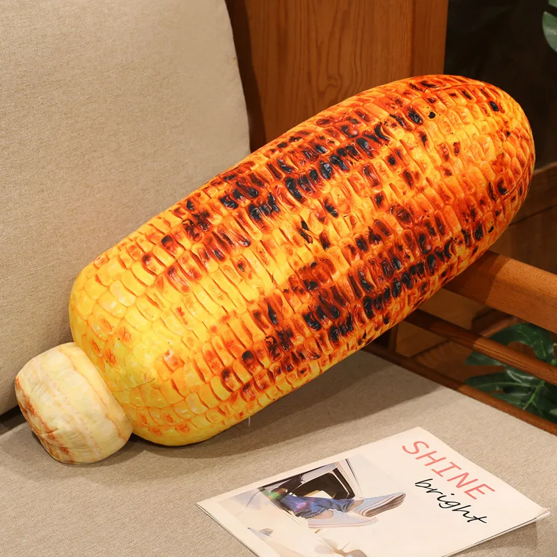 Simulação de milho assado brinquedo de pelúcia realista milho travesseiro de pelúcia planta espiga de milho brinquedo de pelúcia macio milho sofá almofada presentes de aniversário