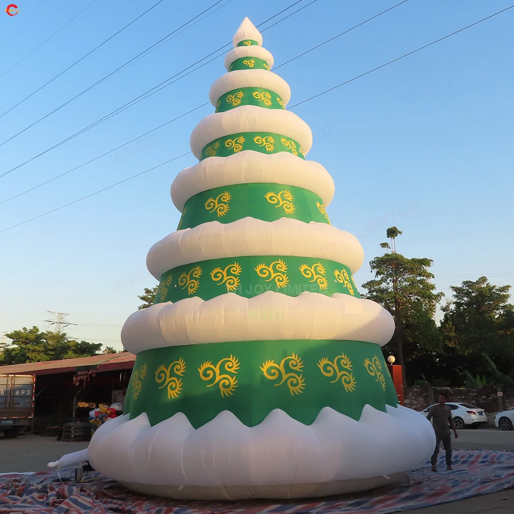 Fast Air Ship 33ft riesiger aufblasbarer Weihnachtsbaum, Hofpark, Weihnachtsdekoration mit Beleuchtung zum Verkauf