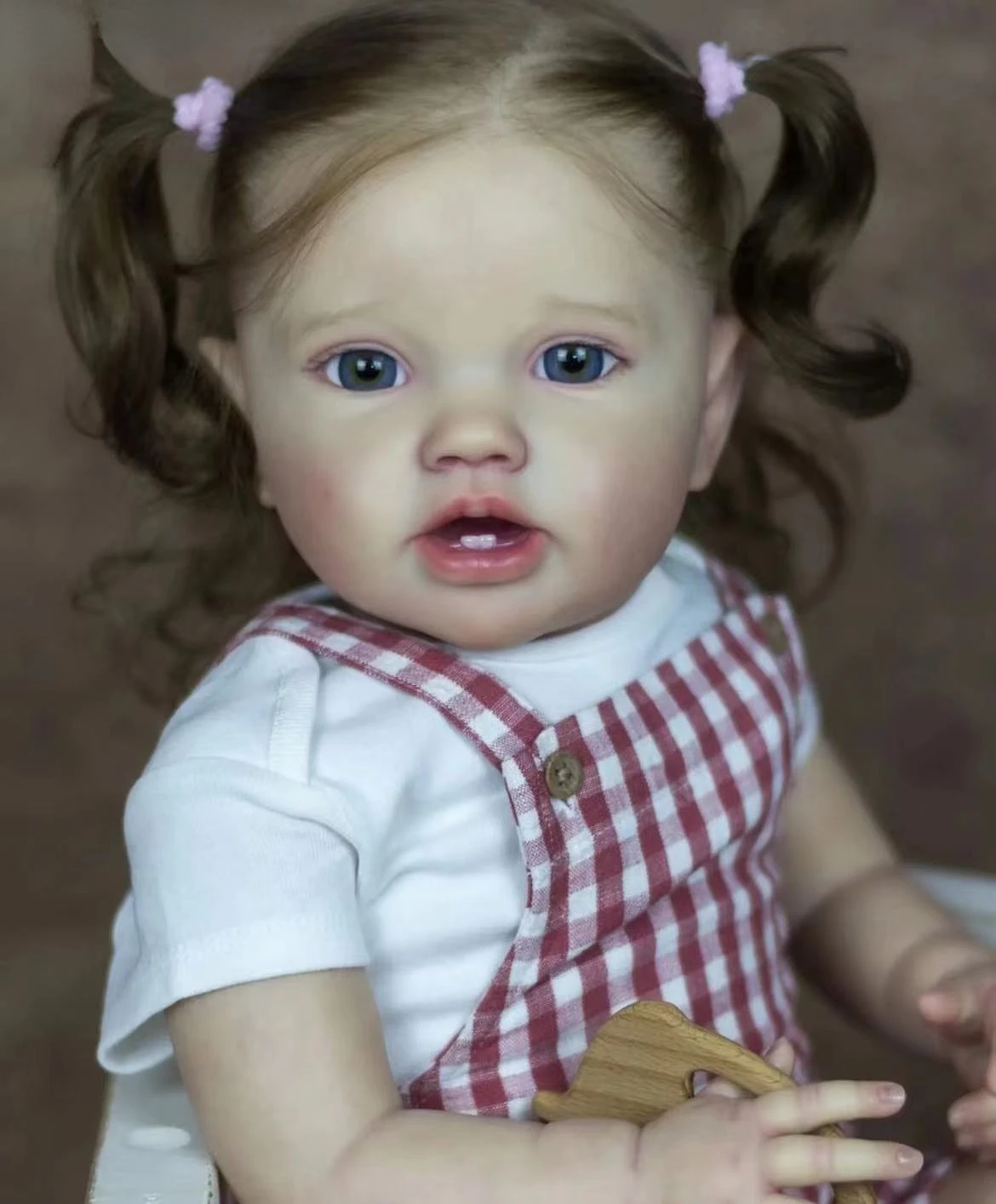 FBBDArtist Painting 24''Reborn Baby Doll Lottie With Hand-Rooted Hair Already Finished Doll With Different Dress Limited Supply